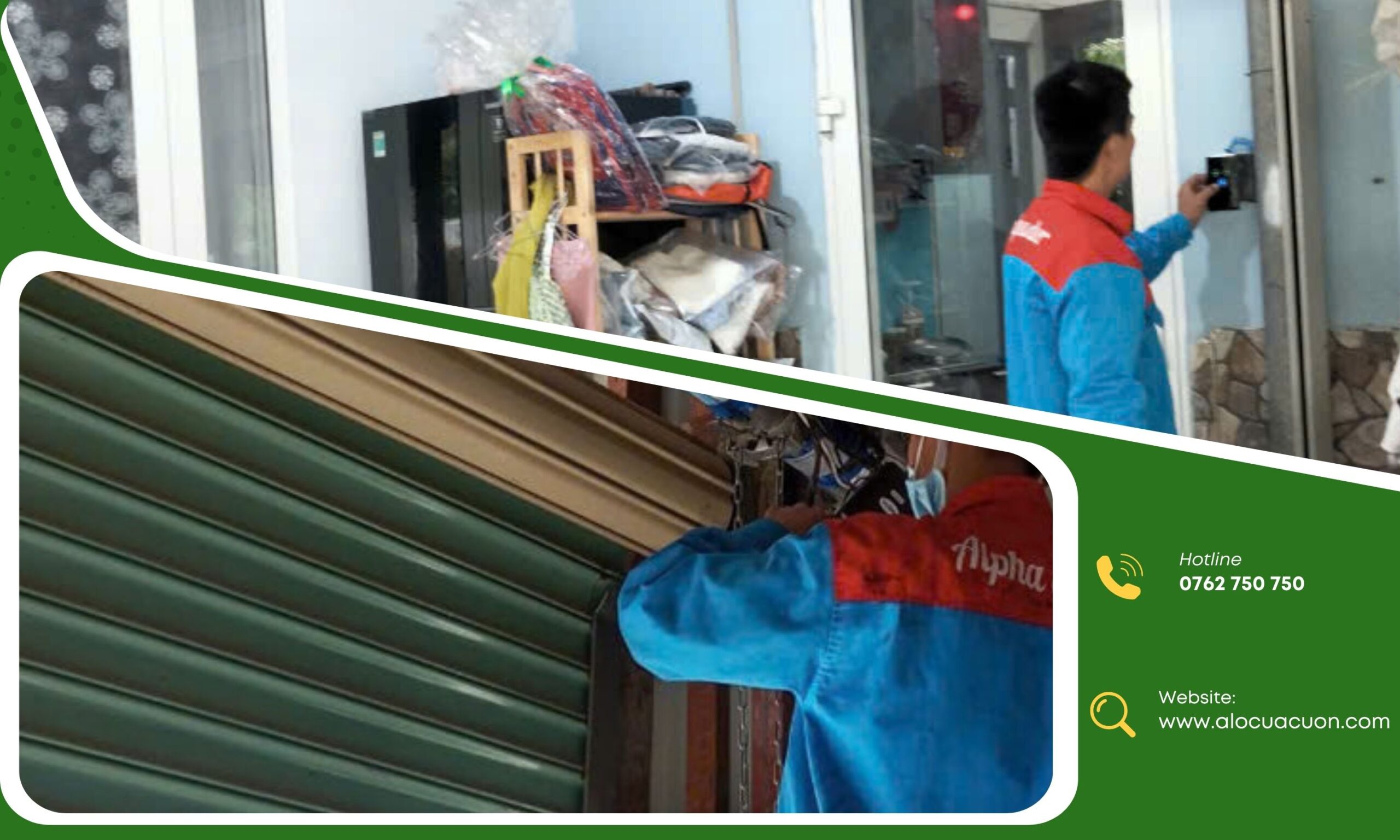 Đội ngũ thợ Alocuacuon sửa chữa cửa cuốn tại Quận 9