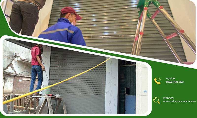 Thợ Alocuacuon sửa cửa cuốn Cần Giờ hoàn thiện sau khi xử lý sự cố