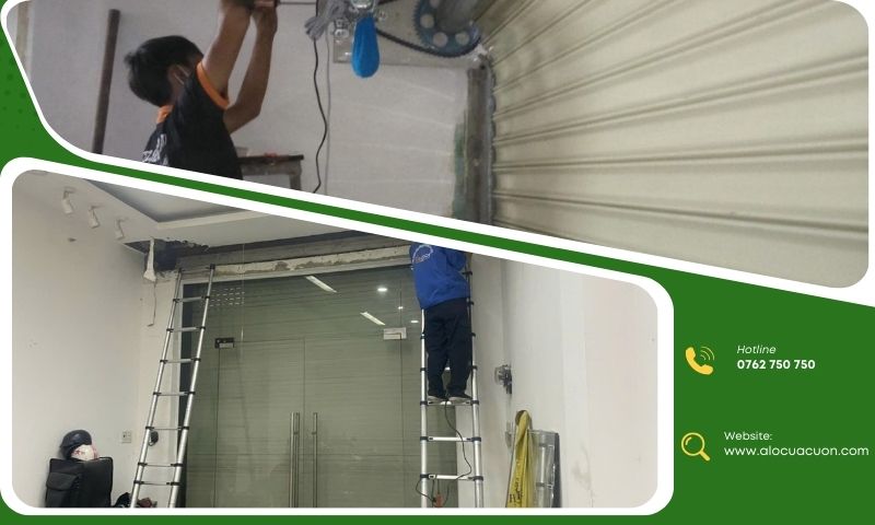 Alocuacuon hỗ trợ kiểm tra cửa cuốn miễn phí tại nhà