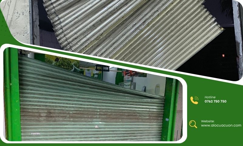 Cảnh báo nguy hiểm khi cửa cuốn bị sập