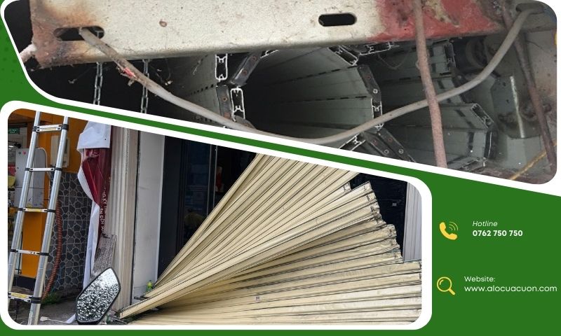 Cửa cuốn bị kẹt giữa chừng khi vận hành