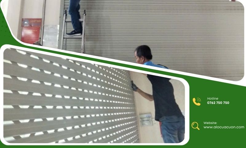 Cửa cuốn bị kẹt nan lệch ray khiến cửa không lên được
