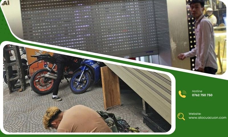 Cửa cuốn bị kẹt ray, nan cửa lệch không xuống được