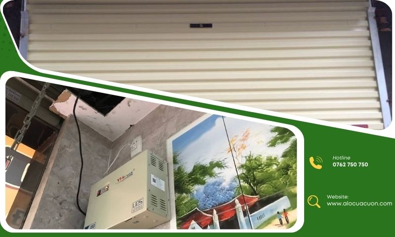 Cửa cuốn không hoạt động khi mất điện khiến việc ra vào nhà bị gián đoạn