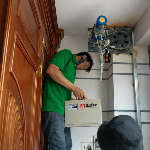Sửa cửa cuốn mất điện ban đêm không mở được bằng tay